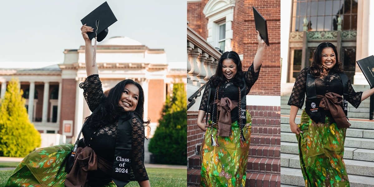 Portrait of Naya Kesuma's Graduation from Campus in the United States, Cicha Koeswoyo Proud