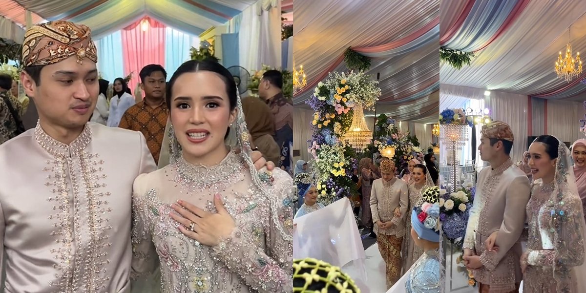 Portrait of Beby Tsabina - Rizki Natakusumah's Wedding, Luxurious Celebration - Gets an Affectionate Kiss