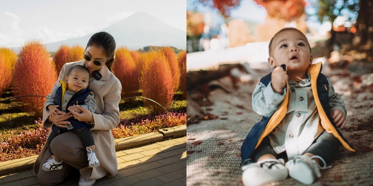 Portrait of Nikita Willy and Indra Priawan Enjoying Vacation in Japan, Funny Behavior of Baby Izz Steals Attention