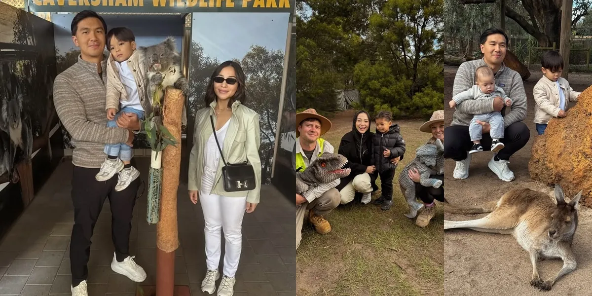 Portrait of Nikita Willy's Vacation in Australia, Taking Issa and Nael to See Kangaroos and Wombats