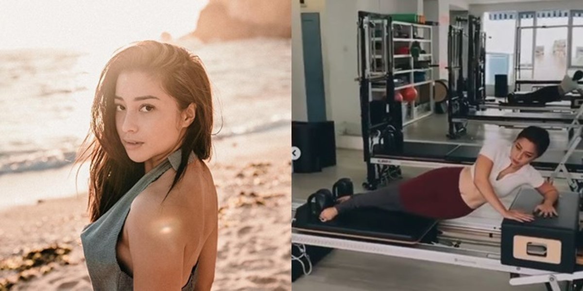 Portrait of Nikita Willy Becoming Slimmer During Pilates Training, Showing Flexible Body and Flat Stomach