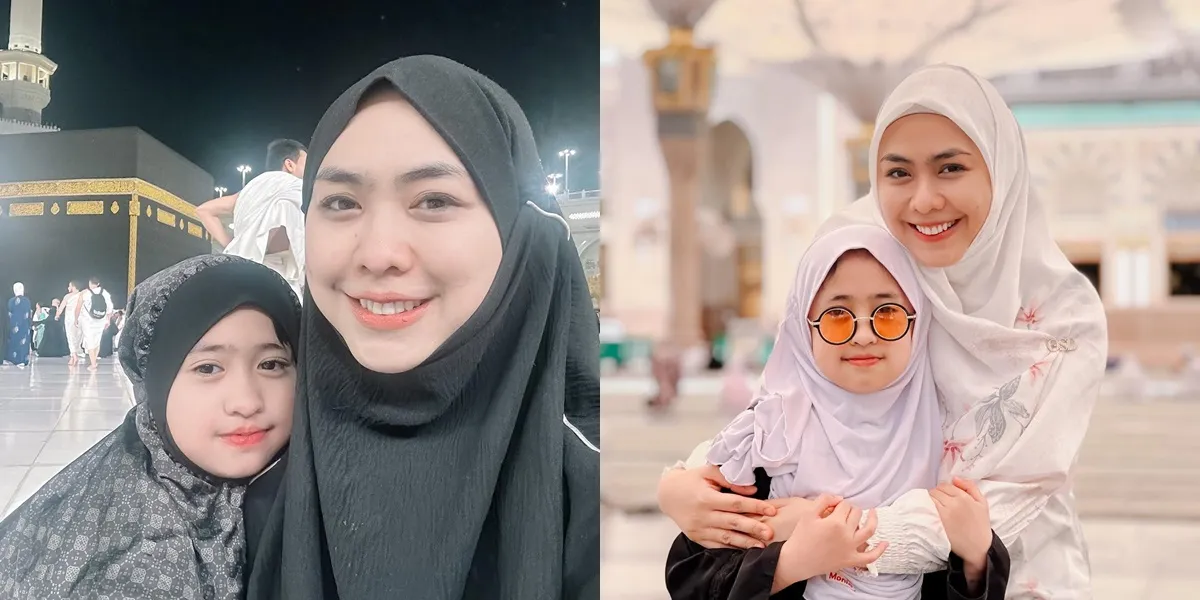 Portrait of Oki Setiana Dewi Performing Umrah Only with One of Her Children, Memorizing the Quran Together with Khadeejah