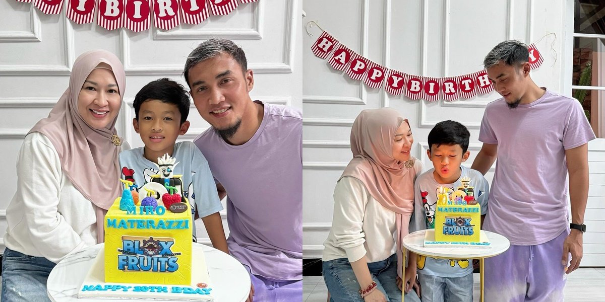 Portrait of Okie Agustina and Gunawan Dwi Cahyo Celebrating Their Child's Birthday, Still Close with Their Stepdaughter