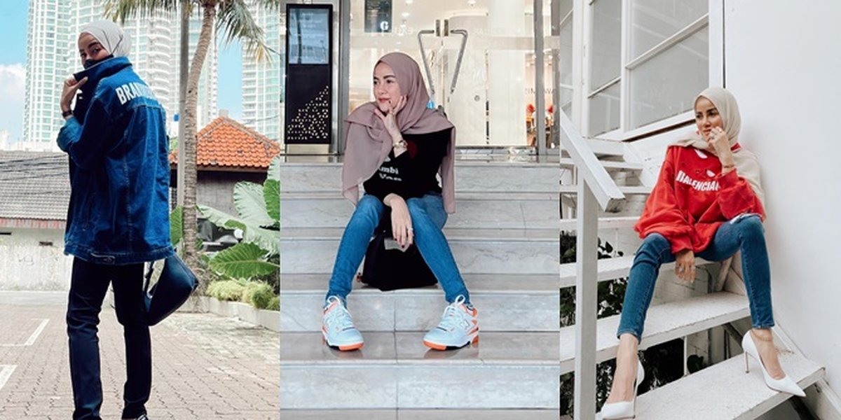 Portrait of Olla Ramlan Wearing Skinny Jeans, Her Small Legs Become the Highlight - Considered Too Skinny by Netizens