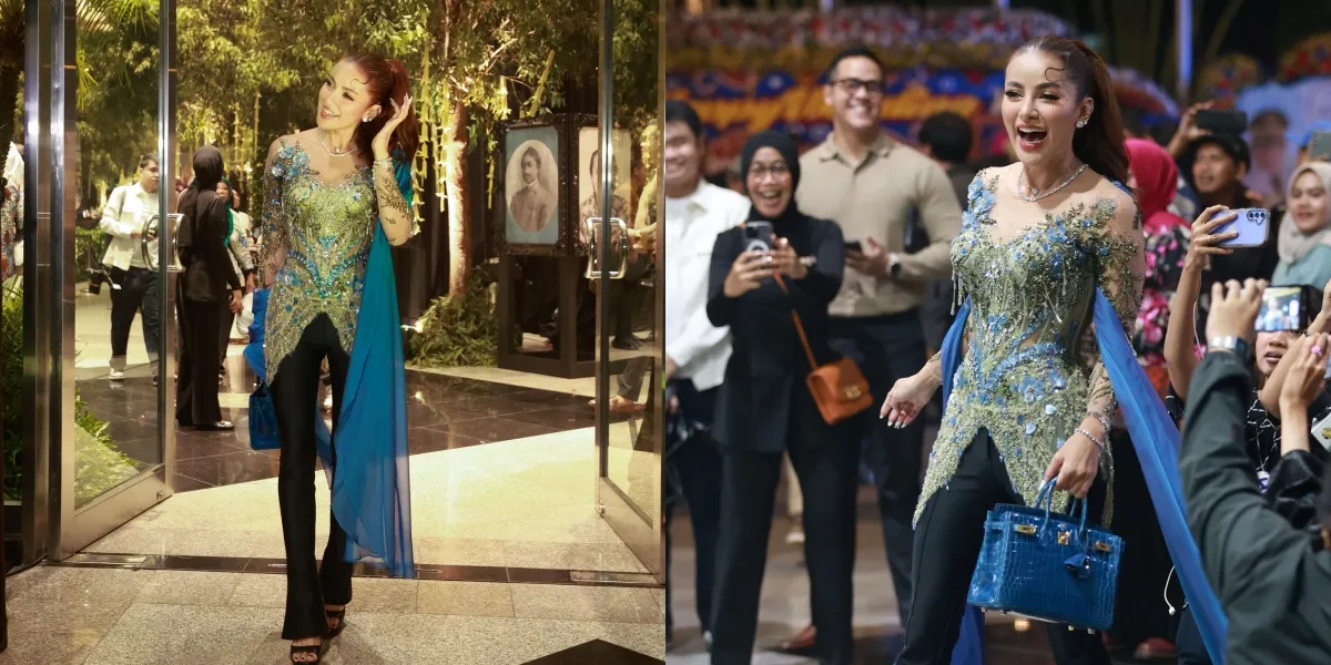 Portrait of Olla Ramlan Looking Elegant at the Ngunduh Mantu of Al Ghazali and Alyssa Daguise, Admits Still Single