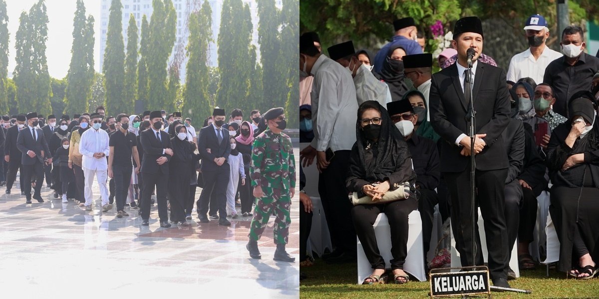 Portrait of Achmad Hermanto Dardak's Funeral, Emil Dardak's Son Gives a Speech and Appears Strong