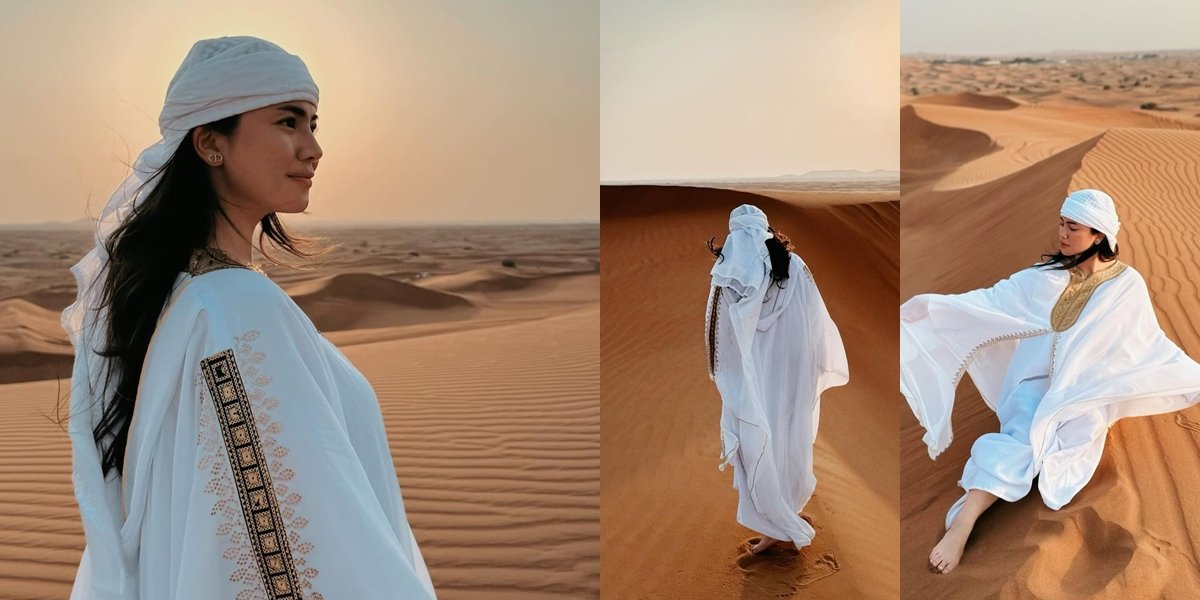 Portrait of Felicya Angelista's Appearance When Vacationing in Dubai, Suddenly Becoming a Beautiful Desert Girl