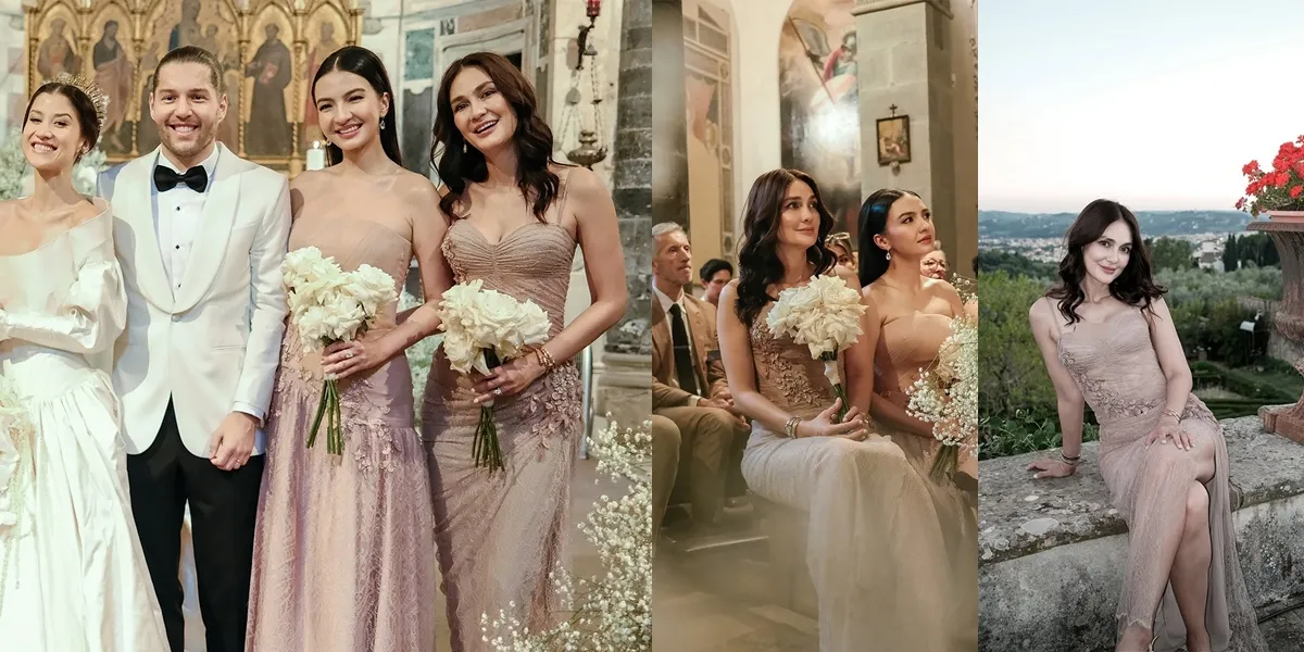 Portrait of Luna Maya as Bridesmaid for Millane Fernandez, Incredibly Beautiful