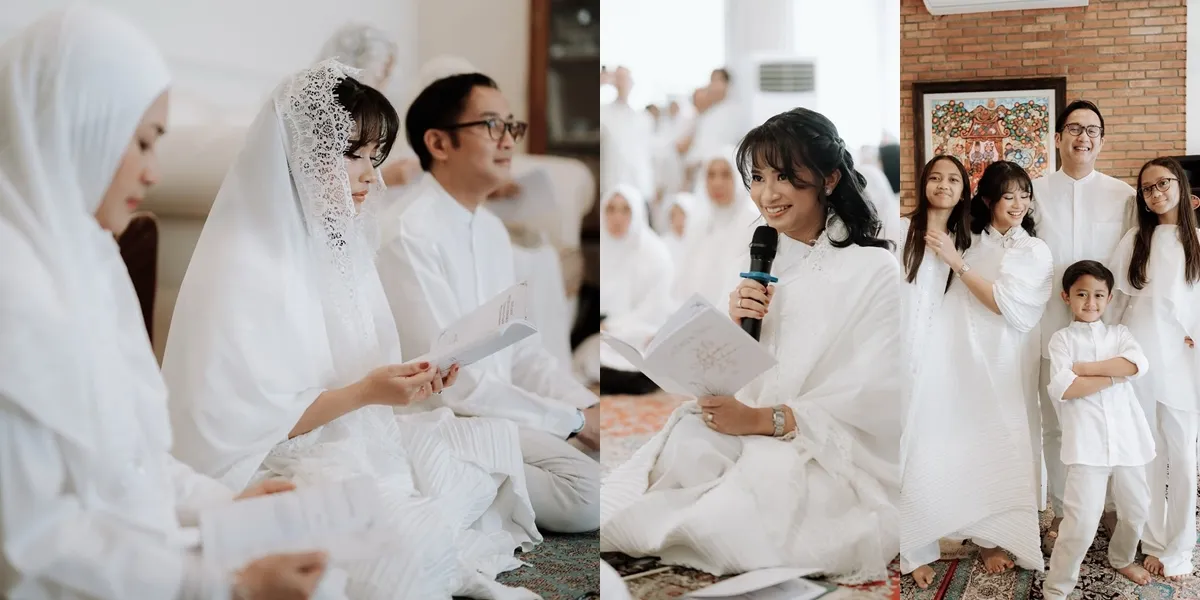 Portrait of Adira Kania's Wedding Recitation, Ikke Nurjanah Accompanies Together with Aldi Bragi - Ririn's Child Attends