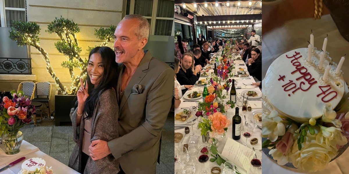 Portrait of Anggun's 50th Birthday Celebration, Dinner with Husband and Friends - Full of Happy Laughter