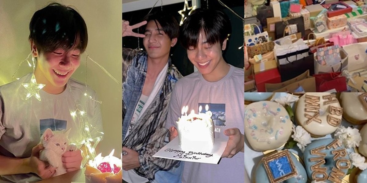 Portrait of Mix Sahaphap's Birthday Celebration, Surprised by Earth Pirapat and Received an Overflowing Gift from Fans!