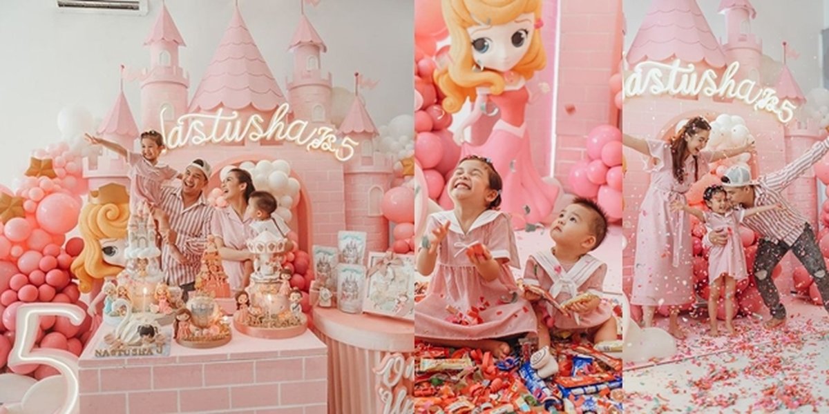 Portrait of Nastusha's 5th Birthday Celebration, Chelsea Olivia's Daughter, All Pink with a Royal Nuance