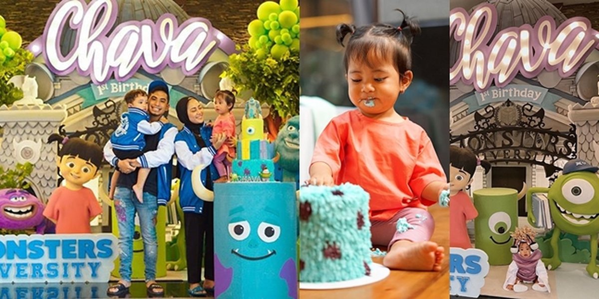 Portrait of Chava, Rachel Vennya's Child's First Birthday Celebration, So Cute Looks Like Boo from 'MONSTER INC'