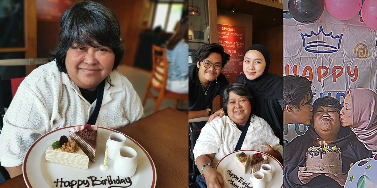 Portrait of Suti Karno's 58th Birthday Celebration, Surprised by Adopted Child - Happy Despite Being in a Wheelchair