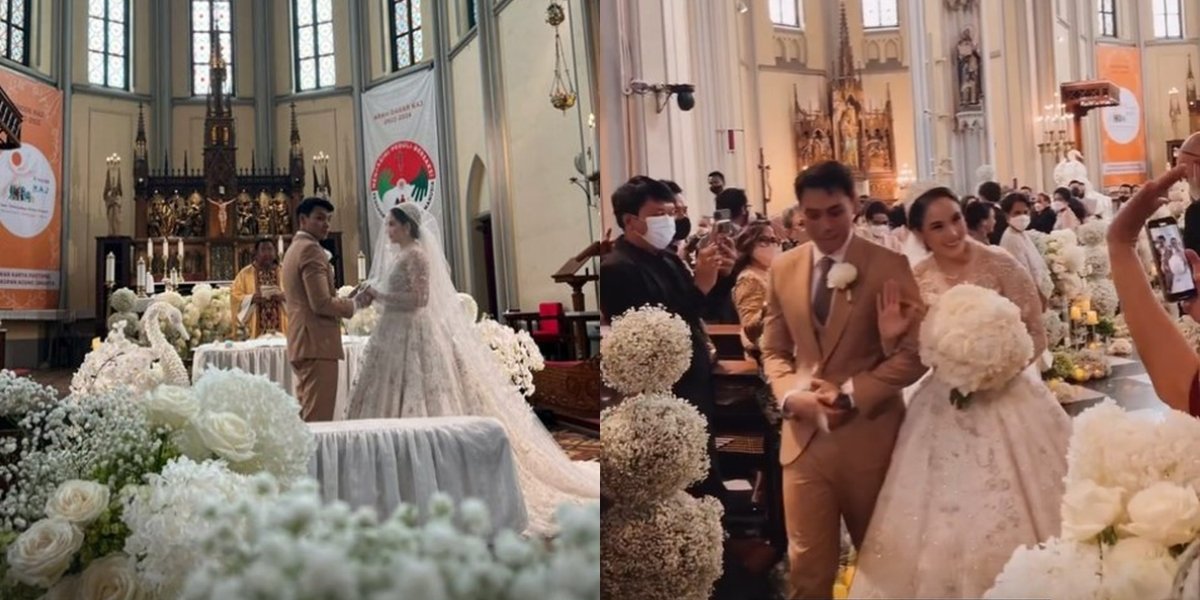 Portrait of Chelsea Islan & Rob Clinton Kardinal's Wedding, Held Privately at Jakarta Cathedral - Radiating Aura of Happiness