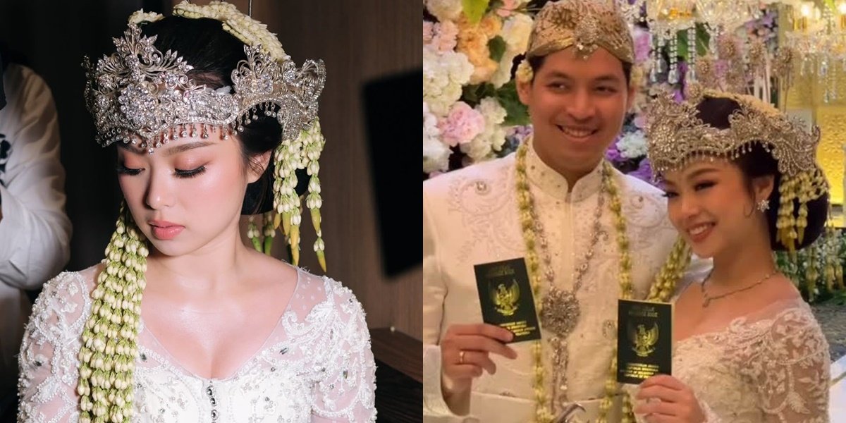 Portrait of the Wedding of Nabilah Rahman Dozan, Daughter of Willy Dozan and Betharia Sonata, Mother Cries During Sungkeman