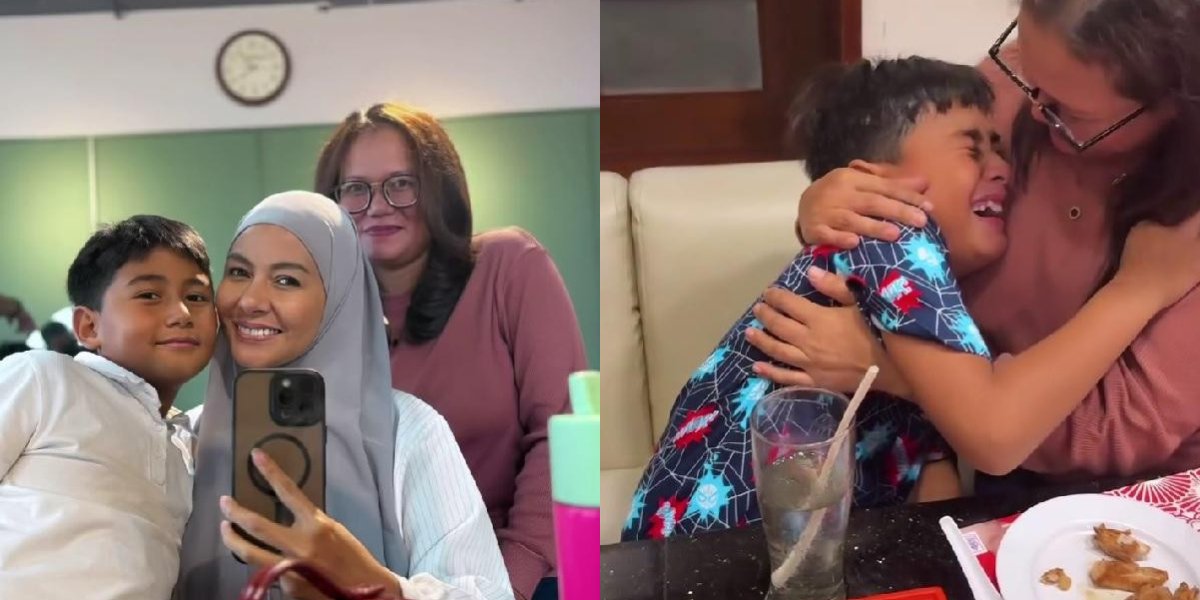 Farewell Portrait of Meisya Siregar with Her Child's Caregiver Who Has Worked for 7 Years, Everyone Cries Emotionally