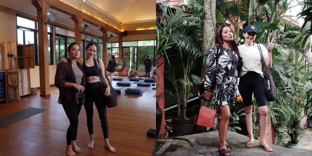 Portrait of Friendship Between Enzy Storia and Singer Cantika Abigail, Yoga Together in Bali