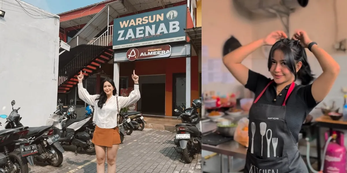 Portrait of the Charm of Eriska Nakesya, Former Wife of Young Lex, Now Owner of a Sundanese Food Stall