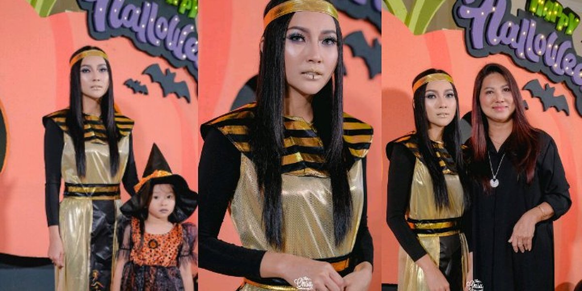 Portrait of Ruben Onsu's Family Halloween Party, Sarwendah Dresses Up as Cleopatra and Amazes Everyone