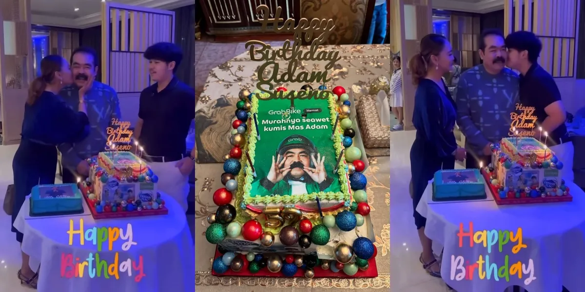 Portrait of Adam Suseno's 65th Birthday Party, Inul Daratista's Husband, His Birthday Cake Is Eye-Catching