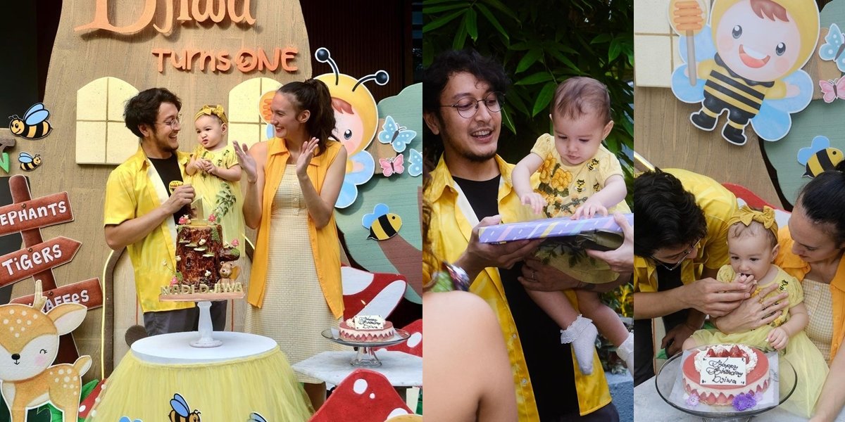Portrait of Baby Djiwa's First Birthday Party by Nadine and Dimas Anggara, Simple Yellow Bee-themed - Full of Happy Laughter