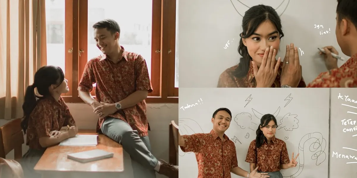 Portrait of Prewedding Namira Adjani, Daughter of Alya Rohali, Wearing High School Uniform, Dating Again in Class