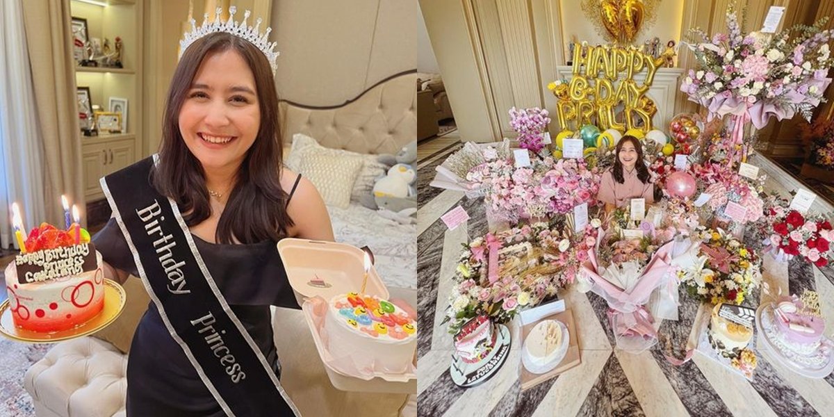 Portrait of Prilly Latuconsina Welcoming 26 Years Old, Happy and Grateful to Receive Many Birthday Cakes and Bouquets of Flowers!