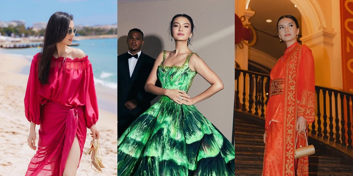 Portrait of Raline Shah, President of Singles in the Republic of Indonesia, Wearing Dresses of Various Colors, Slaying in Every Color