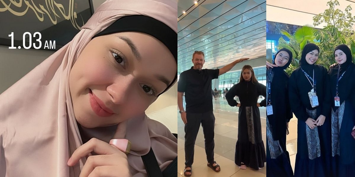 Portrait of Rebecca Klopper Departing for Umrah with Bestie, Accompanied by Father to the Airport - Very Close and Harmonious