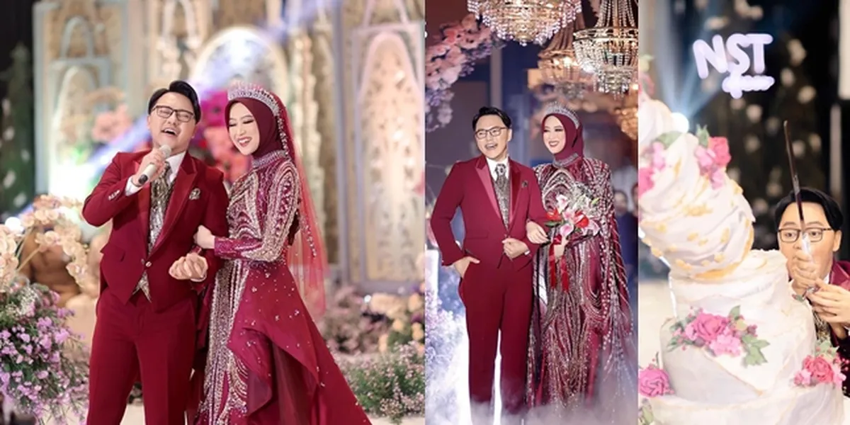 Portrait of Danang DA and Hemas Nura's Luxurious Reception, Marked by a Hilarious Collapsed Cake - Culprit Caught
