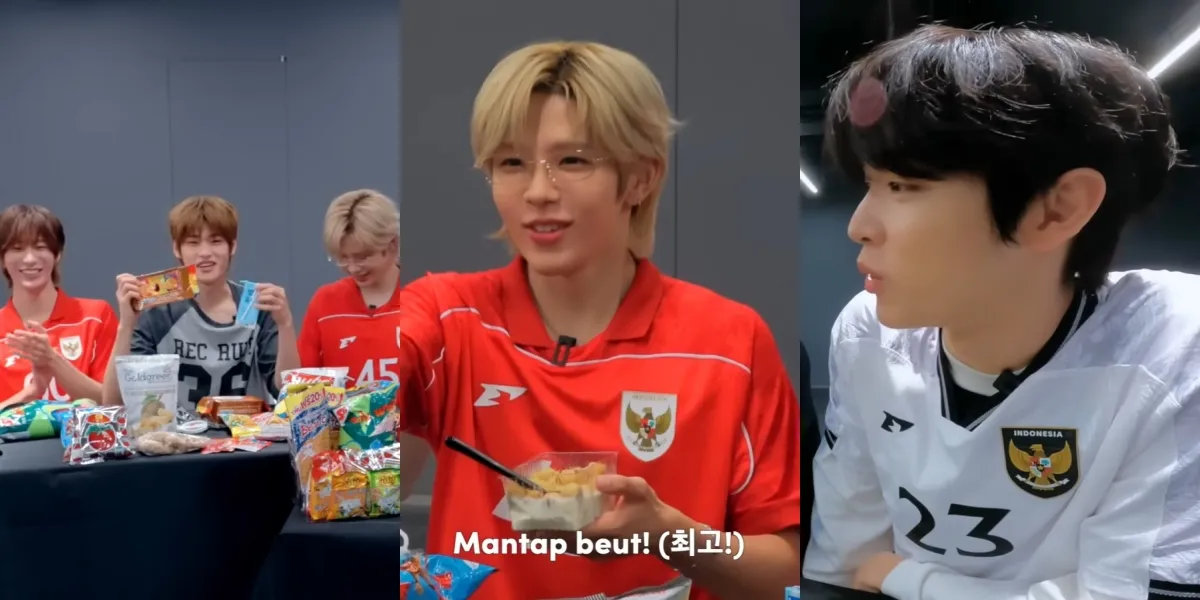 Portrait of RIIZE Getting More Local, Wearing National Team Jersey - Tasting Indonesian Snacks