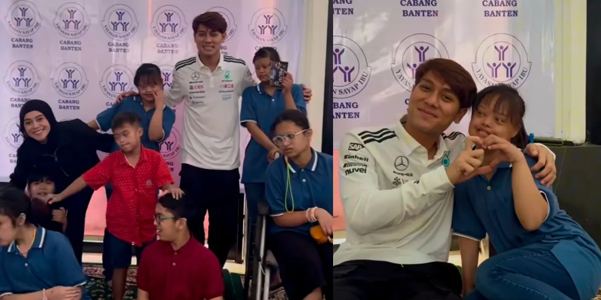 Portrait of Rizky Billar Celebrating His Birthday with the Children of the Sayap Ibu Foundation