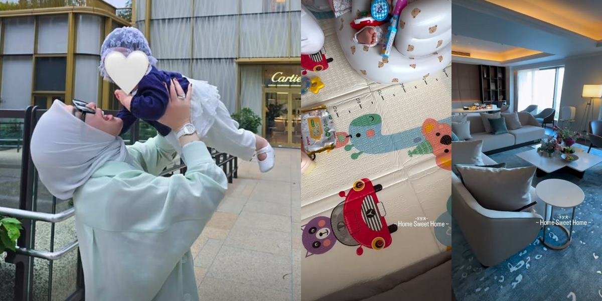 Portrait of Syahrini and Reino Barack's House in Japan, Luxury Apartment - Baby R's Playmat is Just Like Ours