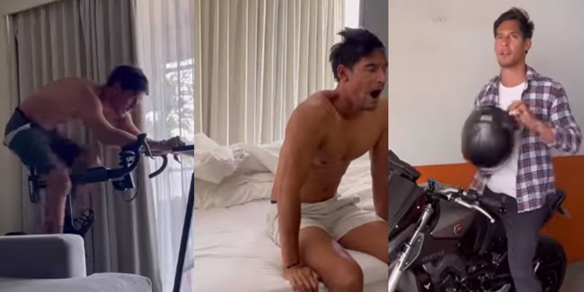 Portrait of Richard Kyle's Morning Routine, Waking Up Shirtless and Exercising: Just Yawning Handsome!