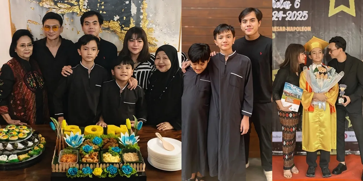 Portrait of Saga Omar Nagata, Anji's Son, Circumcised, Just Graduated from Elementary School - Wina Natalia Holds a Simple Thanksgiving