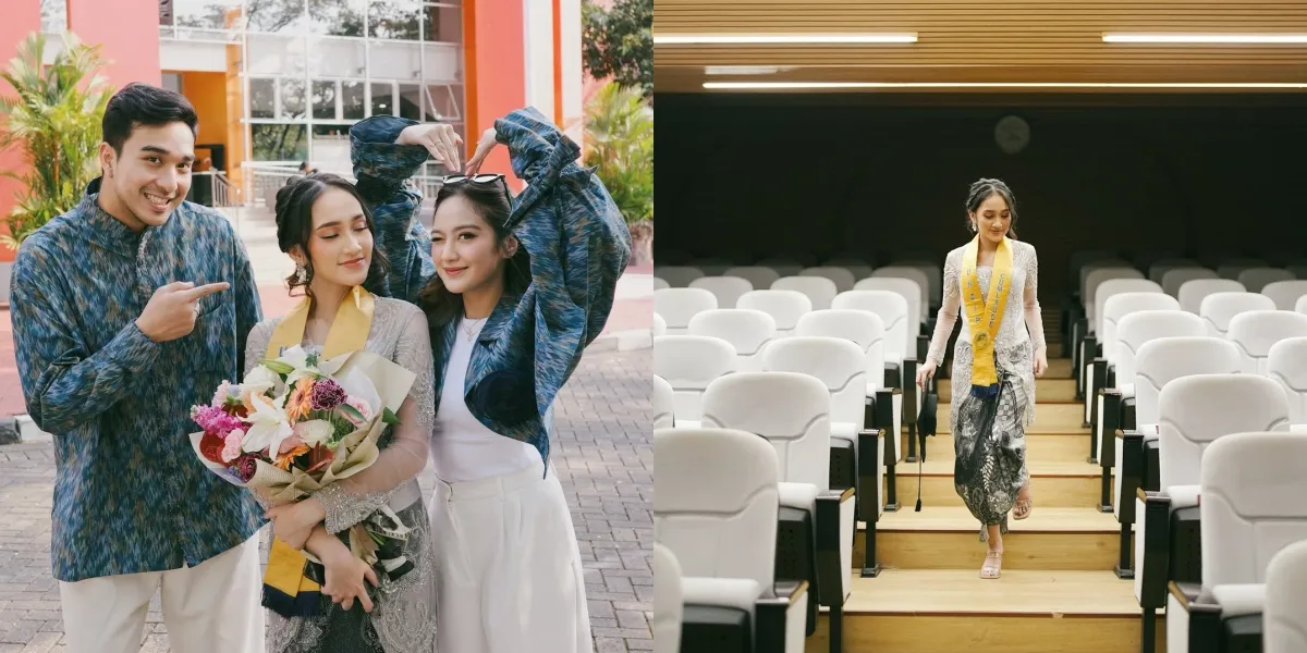 Portrait of Salshabilla Adriani Attending Her Sister's Graduation at Diponegoro University, Family United for Nabila