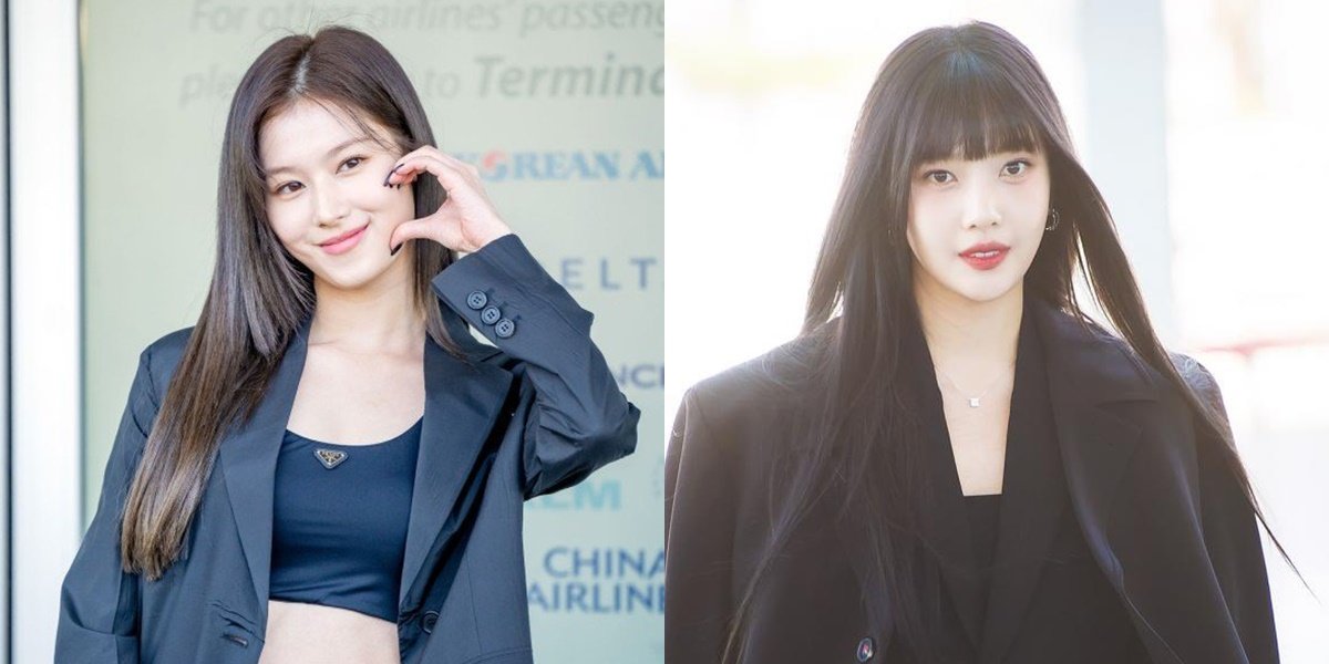 Portrait of Sana TWICE and Joy Red Velvet Departing Together to Milan, Both Becoming Hot Cutie Mamba Girls
