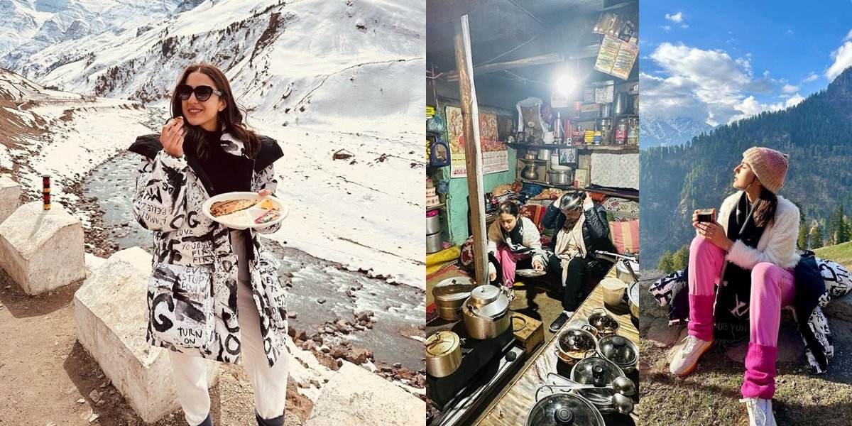 Portrait of Sara Ali Khan, Kareena Kapoor's Stepdaughter, on Vacation in the Mountains, Not Pretentious - Relaxing and Snacking at a Warung