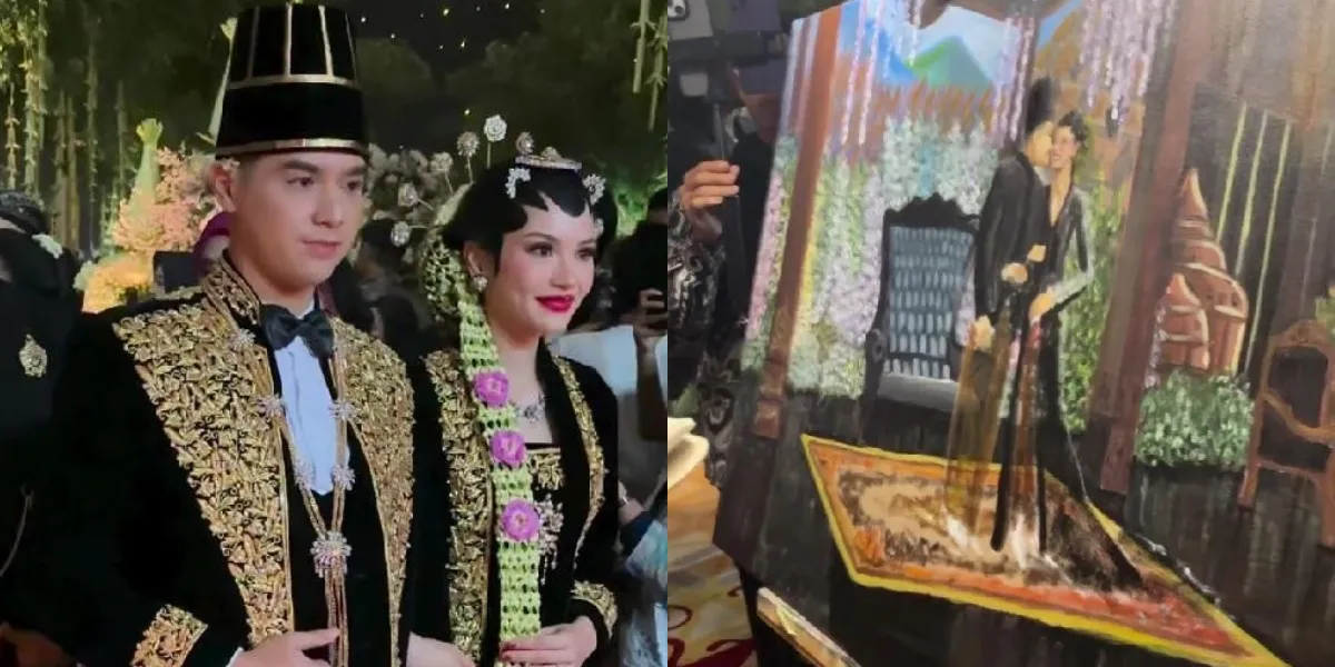 Portrait of the Nuances of the Ngunduh Mantu Event of Al Ghazali and Alyssa Daguise, A Corridor Full of Photos of the King - Live Wedding Painting
