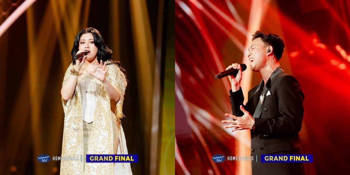 7 Portraits of Shabrina Leanor and Fajar Noor Performing the Victory Song at the Grand Final of Indonesian Idol 2025, Judges Unable to Hold Back Tears
