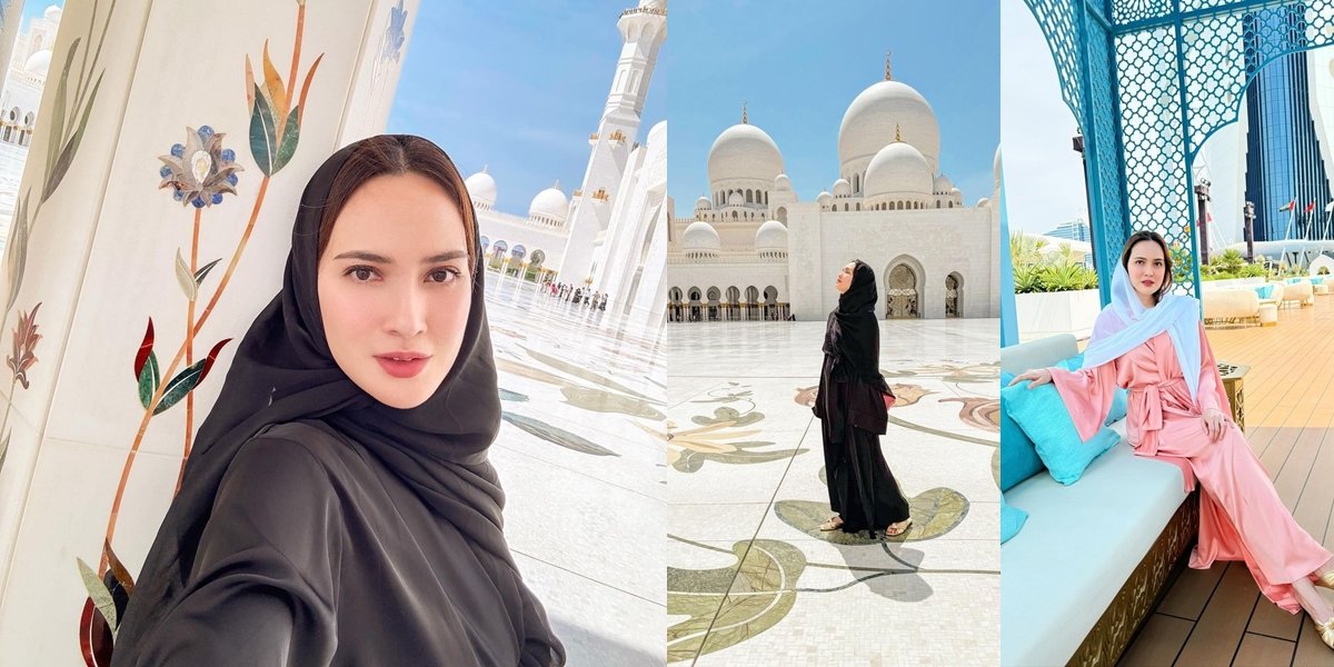 Portrait of Shandy Aulia Wearing a Hijab During Vacation in Dubai and Abu Dhabi, Extremely Beautiful