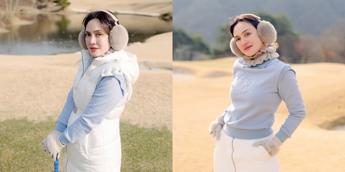 Portrait of Shandy Aulia Playing Golf in South Korea, Cold Yet Still Beautiful Like a K-Drama Star