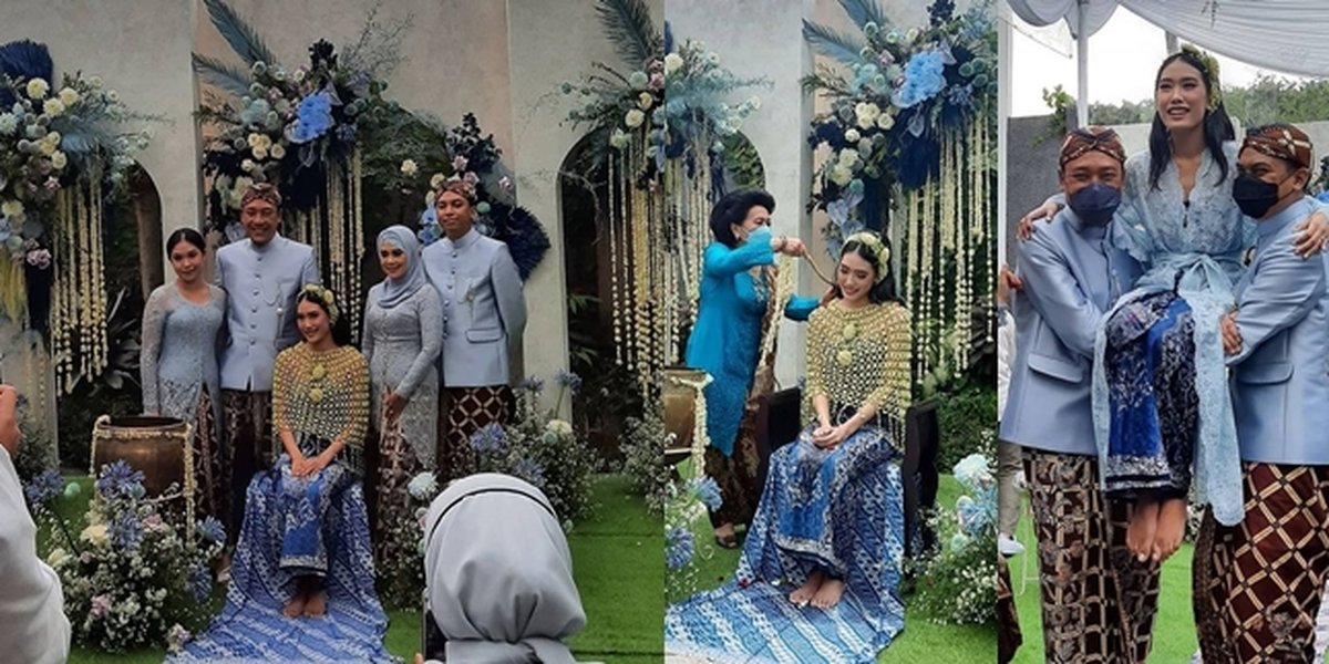 Alika Islamadina's Blue-Themed Siraman Ceremony Before Getting Married - Full of Emotion