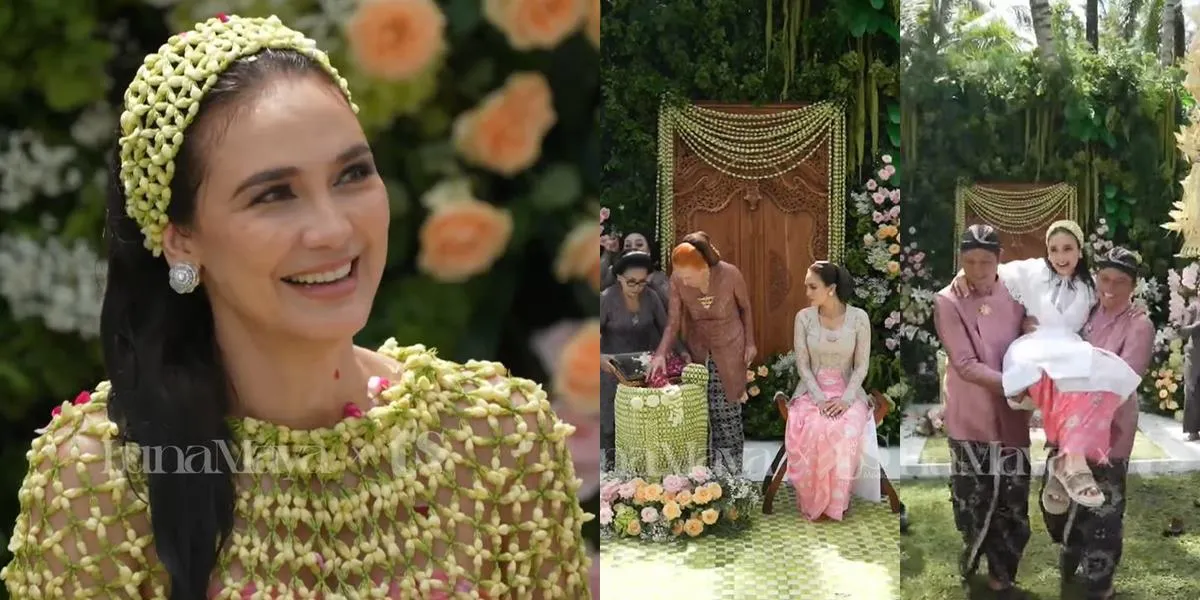 Portrait of Luna Maya's Siraman Ceremony Before Marriage, Using Javanese Custom - Praying for Children and a Happy Life