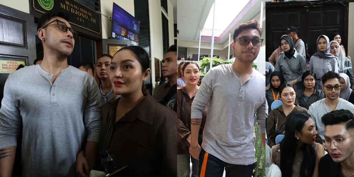 Portrait of Siti Badriah and Krisjiana Present at the Trial of Reza Gladys vs Nikita Mirzani, Show Support for Their Brother