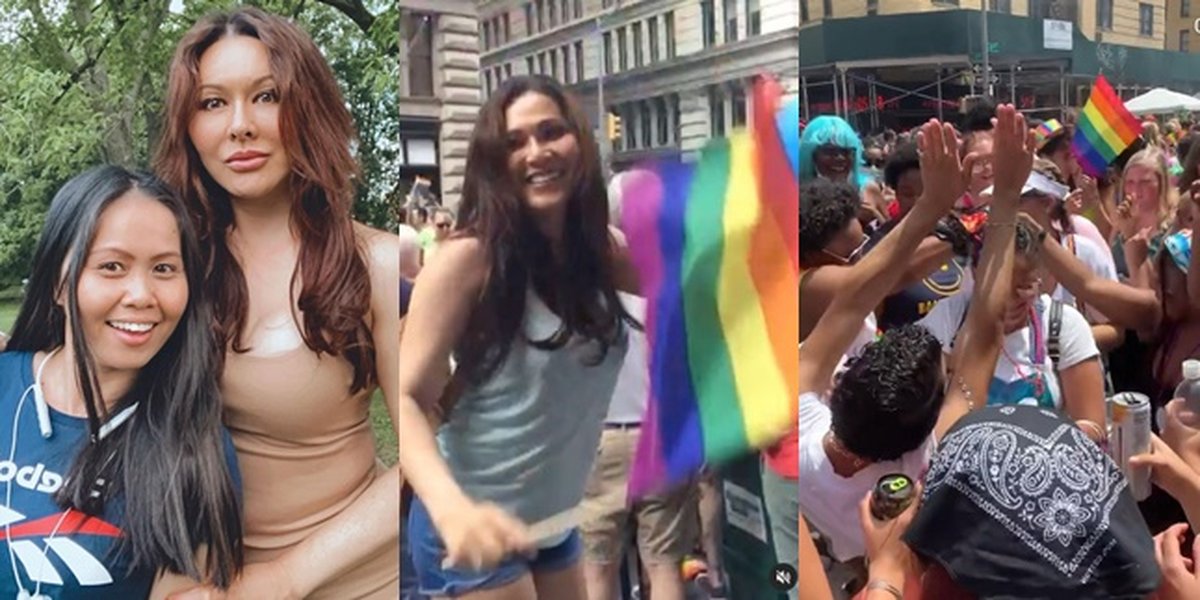 Portrait of Solena Chaniago at Pride Parade New York, Netizens Say It's Like Hell - Highlighting the Crowds