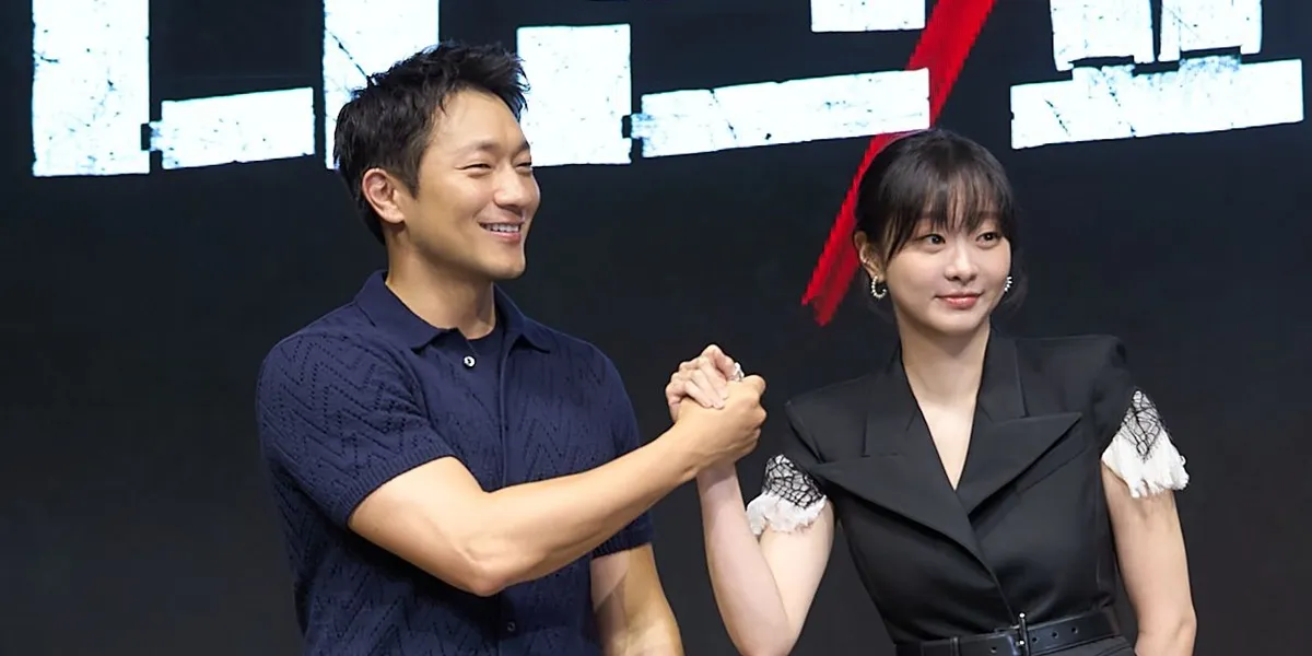 Portrait of Son Suk Ku and Kim Da Mi at the 'NINE PUZZLES' Press Conference, Acknowledge They Have Similar Personalities