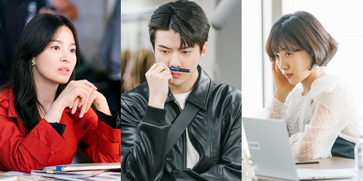 Portrait of Song Hye Kyo, Choi Hee Seo, and Sehun EXO, Cool Design Team The One in 'NOW, WE ARE BREAKING UP'