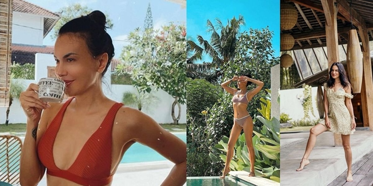 Sophia Latjuba's Portrait on Vacation in Bali, Hot in a Two Piece Bikini - Showing off a Flat Stomach Like a Teenager!